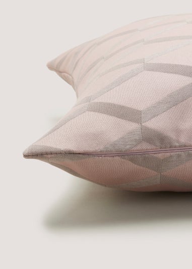 Pink Diamond Jacquard Cushion (43cm x 43cm)