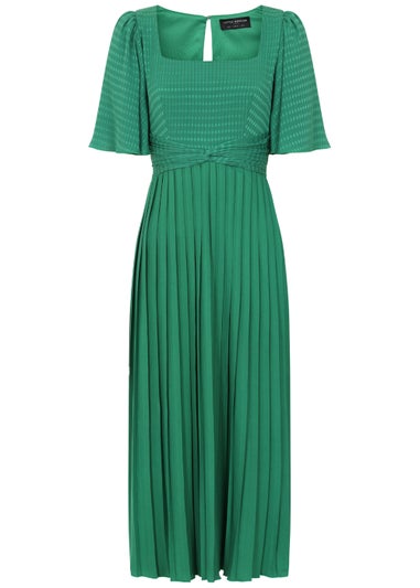 Little Mistress Green Square Neck Midaxi Dress