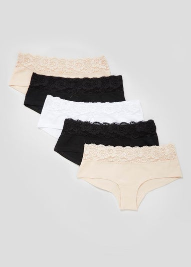 5 Pack Lace Short Knickers