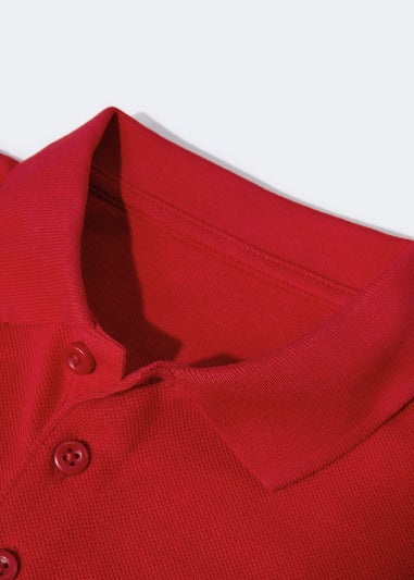 Kids 2 Pack Red School Polo Shirts (3-13yrs)