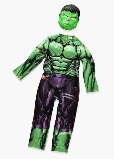 Kids Marvel Hulk Fancy Dress Costume (3-9yrs)