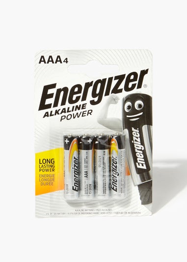 Energizer Alkaline Power AAA Batteries (4 Pack)