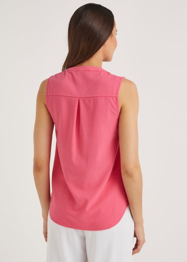 Pink Sleeveless Blouse