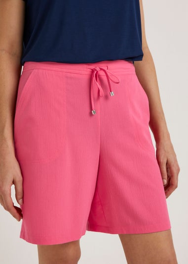 Pink Tie Waisted Shorts