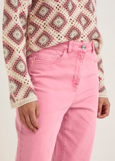 Ava Pink Mom Jeans