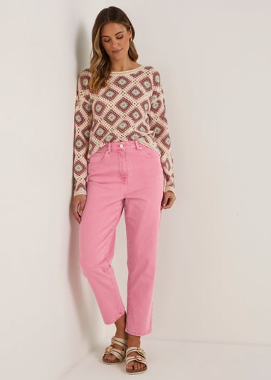 Ava Pink Mom Jeans