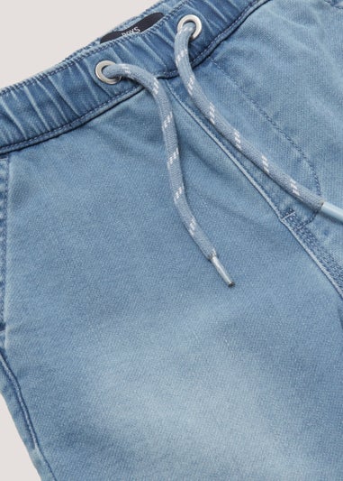 Boys Light Blue Knitted Denim Shorts (4-13yrs)