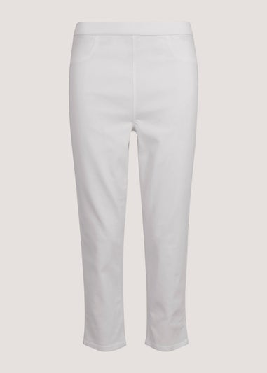 Rosie White Cropped Pull On Jeggings