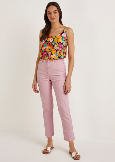 Ava Light Pink Mom Jeans