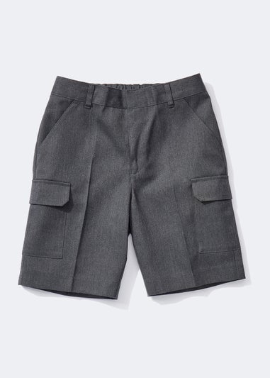 Boys Grey Cargo School Shorts (3-13yrs)