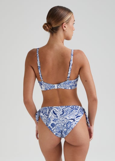 Blue Paisley Bikini Bottoms