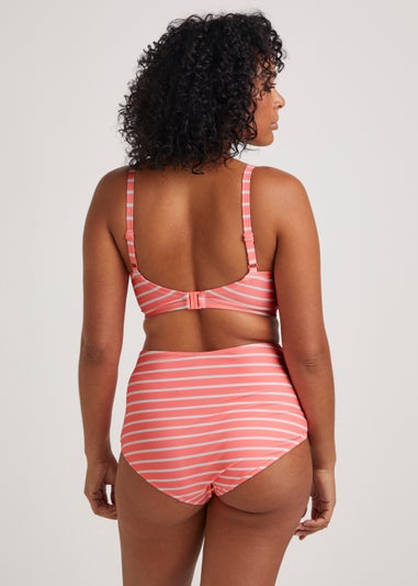 DD+ Pink Stripe Bikini Top