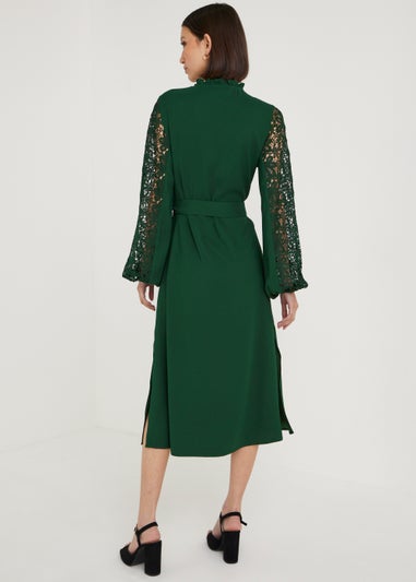 Et Vous Green Cutwork Dress