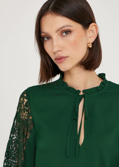 Et Vous Green Cutwork Dress