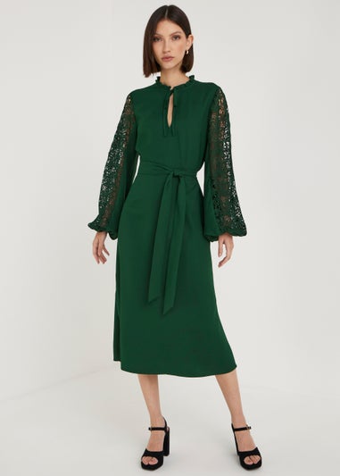 Et Vous Green Cutwork Dress