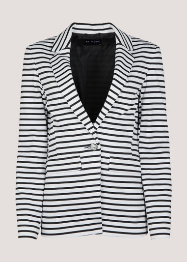 Et Vous Black Stripe Blazer