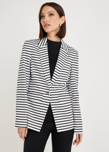 Et Vous Black Stripe Blazer