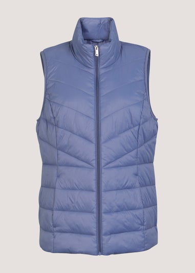 Blue Short Padded Gilet