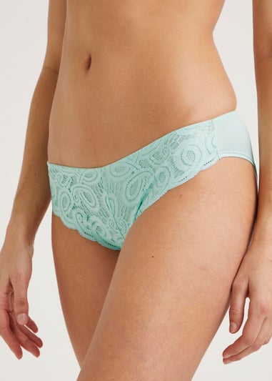 Mint Lace Brazilian Knickers