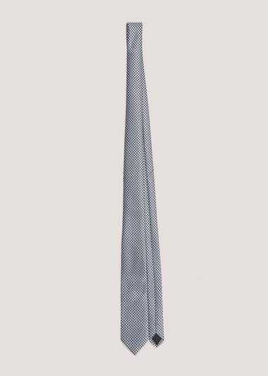 Taylor & Wright Navy Puppytooth Tie