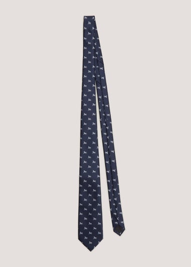 Taylor & Wright Navy Horse Motif Tie