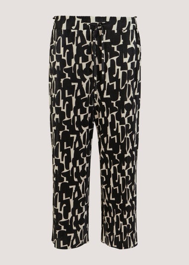 Black Spring Plisse Trousers