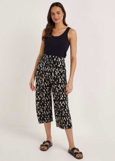 Black Spring Plisse Trousers
