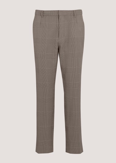 Taylor & Wright Brown Check Slim Fit Trousers