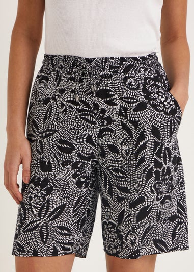 Black & White Bermuda Shorts