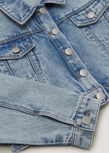 Girls Candy Couture Cropped Denim Jacket (9-16yrs)