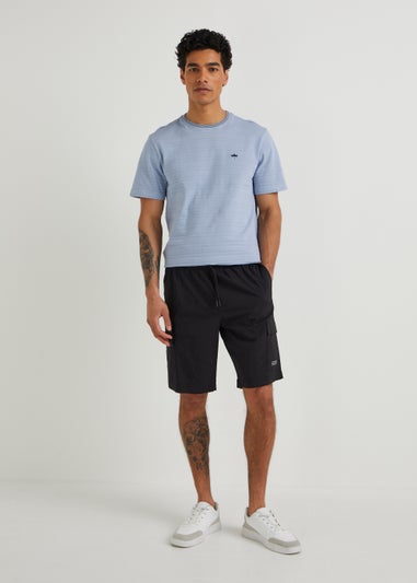 Black Drawstring Cargo Shorts