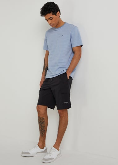 Black Drawstring Cargo Shorts