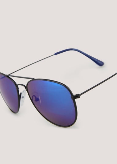 Kids Black Aviator Sunglasses (3-10yrs)