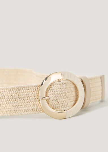 Nude Straw Elastic Belt