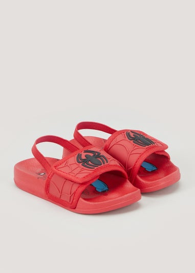 Boys Red Marvel Spider-Man Sliders (Younger 4-12)