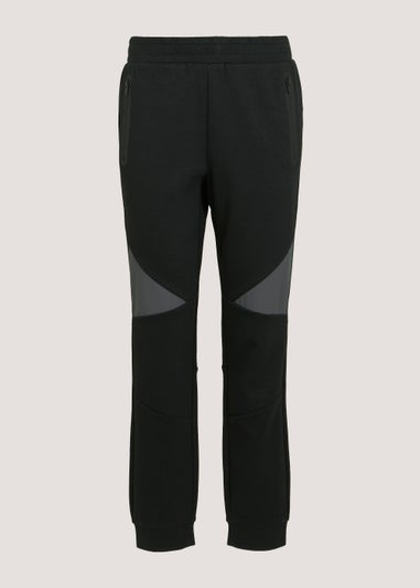 US Athletic Black Bonded Joggers