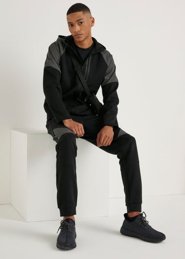 US Athletic Black Bonded Joggers
