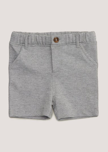 Boys Mini Me Grey Smart Jersey Shorts (9mths-4yrs)