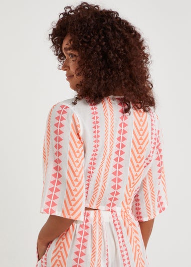 Multicoloured Jacquard Co-Ord Beach Top