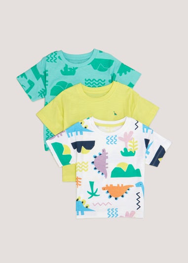 Boys 3 Pack Dinosaur T-Shirts (9mths-6yrs)