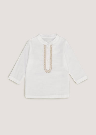 Boys White Tunic Shirt (9mths-6yrs)