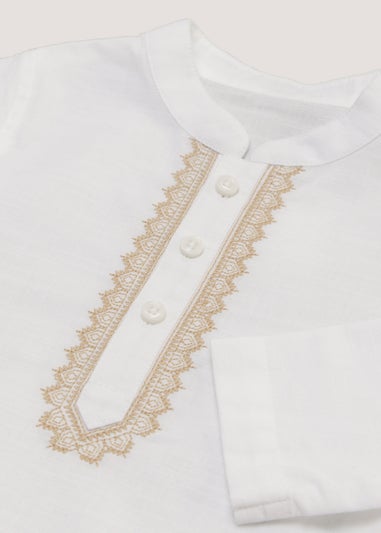 Boys White Tunic Shirt (9mths-6yrs)