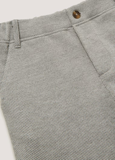 Boys Mini Me Grey Smart Jersey Trousers (4-13yrs)