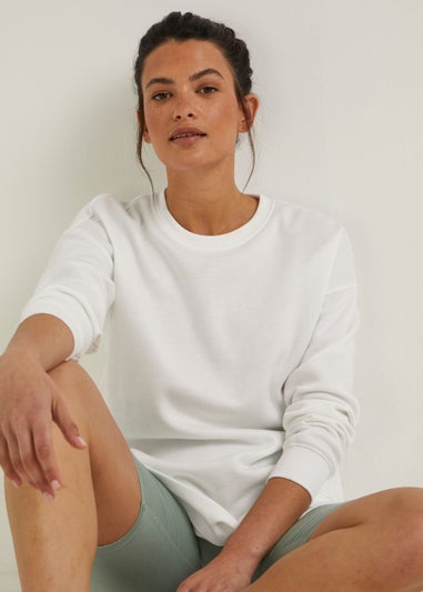 White Longline Sweatshirt