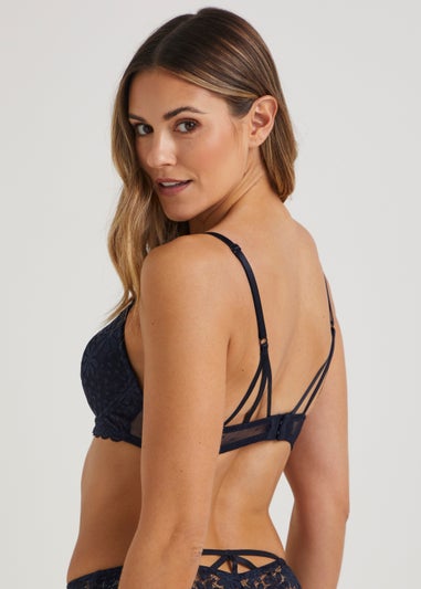 Navy Daisy Lace Bra