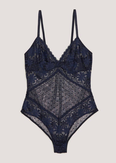 Navy Lace Bodysuit