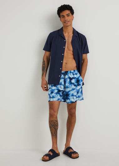 Blue Tie Dye Swim Shorts