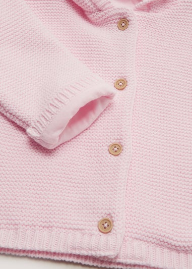 Baby Pink Hooded Cardigan (Newborn-23mths)