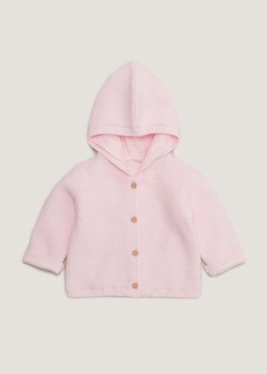 Baby Pink Hooded Cardigan (Newborn-23mths)