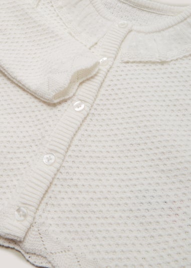 Baby Cream Lace Collar Cardigan (Newborn-23mths)